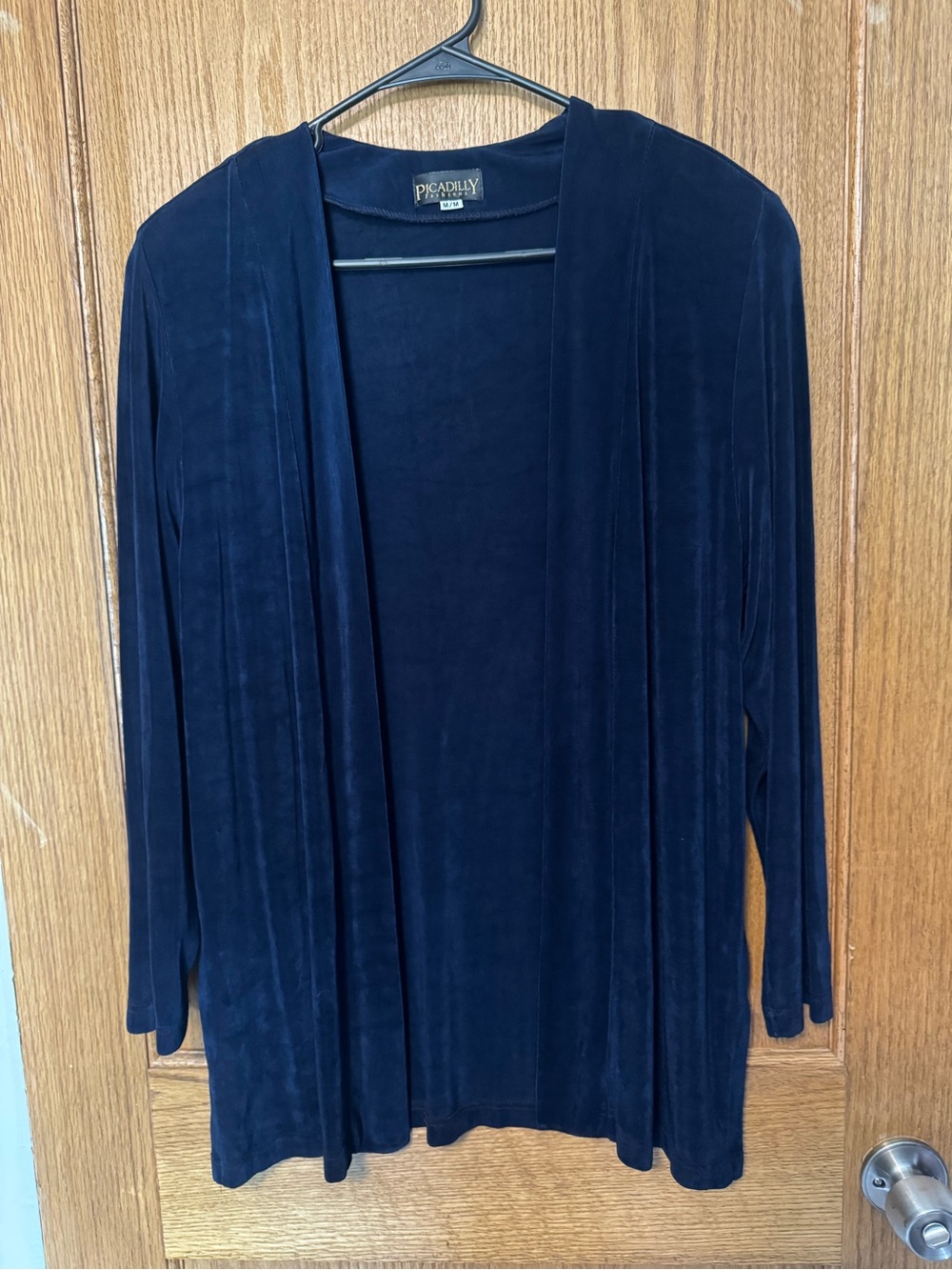 Picadilly Fashion Dark Navy Open-Front Cardigan